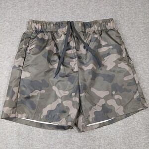 Mission Ridge Men's Dark‎ Camouflaged Active Wear Polyester Drawstring Shorts M